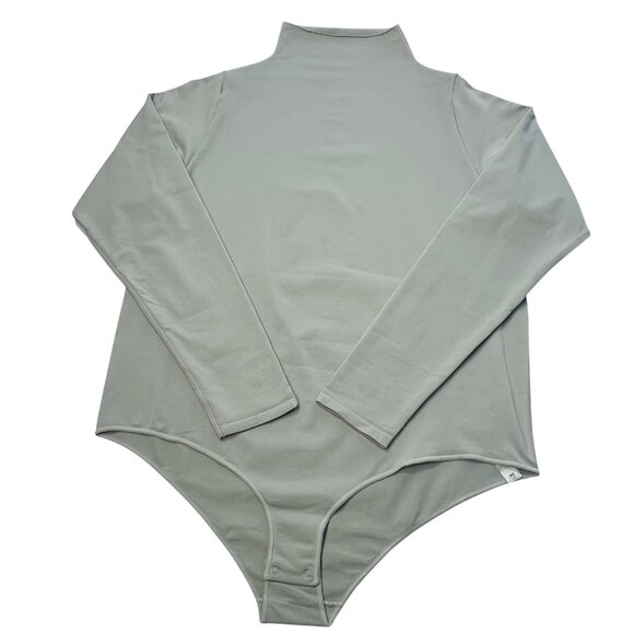 SKIMS Essential Mock Neck Long Sleeve Bodysuit Agave Green 4X/5X - Picture 4 of 12